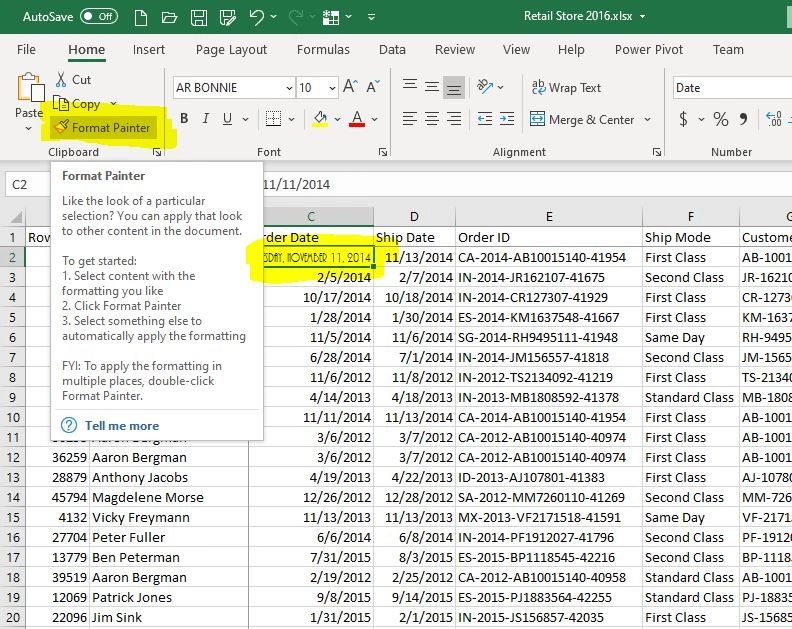 10 Awesome Excel Tips Format Painter   Rs=w 1280